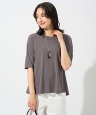 PZKGD11230 GEORGES RECH(ジョルジュ・レッシュ)  [セットアップ対応]ドライタッチジャージーセミフレアプルオーバー ネイビー