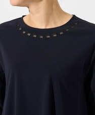 PZKGD11230 GEORGES RECH(ジョルジュ・レッシュ)  [セットアップ対応]ドライタッチジャージーセミフレアプルオーバー ネイビー