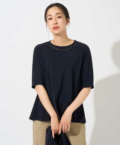 PZKGD11230 GEORGES RECH [セットアップ対応]ドライタッチジャージーセミフレアプルオーバー