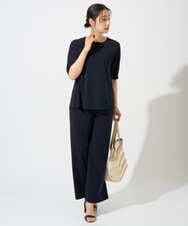 PZKGD11230 GEORGES RECH(ジョルジュ・レッシュ)  [セットアップ対応]ドライタッチジャージーセミフレアプルオーバー ネイビー