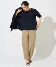 PZKGD11230 GEORGES RECH(ジョルジュ・レッシュ)  [セットアップ対応]ドライタッチジャージーセミフレアプルオーバー ネイビー