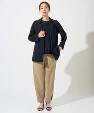 PZKGD11230 GEORGES RECH(ジョルジュ・レッシュ)  [セットアップ対応]ドライタッチジャージーセミフレアプルオーバー ネイビー