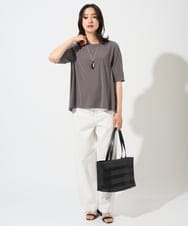 PZKGD11230 GEORGES RECH(ジョルジュ・レッシュ)  [セットアップ対応]ドライタッチジャージーセミフレアプルオーバー ネイビー