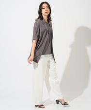 PZKGD11230 GEORGES RECH(ジョルジュ・レッシュ)  [セットアップ対応]ドライタッチジャージーセミフレアプルオーバー ネイビー