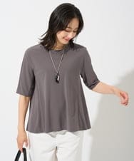 PZKGD11230 GEORGES RECH(ジョルジュ・レッシュ)  [セットアップ対応]ドライタッチジャージーセミフレアプルオーバー ネイビー