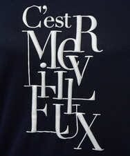 PZKGD16180 GEORGES RECH(ジョルジュ・レッシュ) メタリックロゴプリント5分袖カットソー ブルー