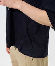 PZKGD16180 GEORGES RECH(ジョルジュ・レッシュ) メタリックロゴプリント5分袖カットソー ネイビー