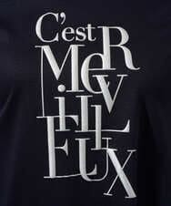 PZKGD16180 GEORGES RECH(ジョルジュ・レッシュ) メタリックロゴプリント5分袖カットソー ネイビー