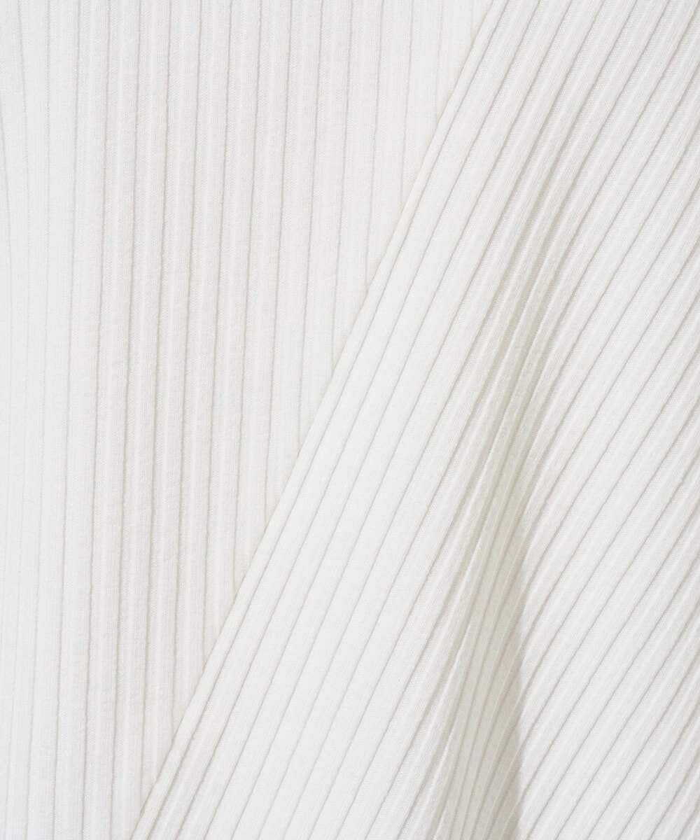 PZKGD17150 GEORGES RECH(ジョルジュ・レッシュ)  [日本製]バイヤスストレッチリブ5分袖カットソー ライトグレー