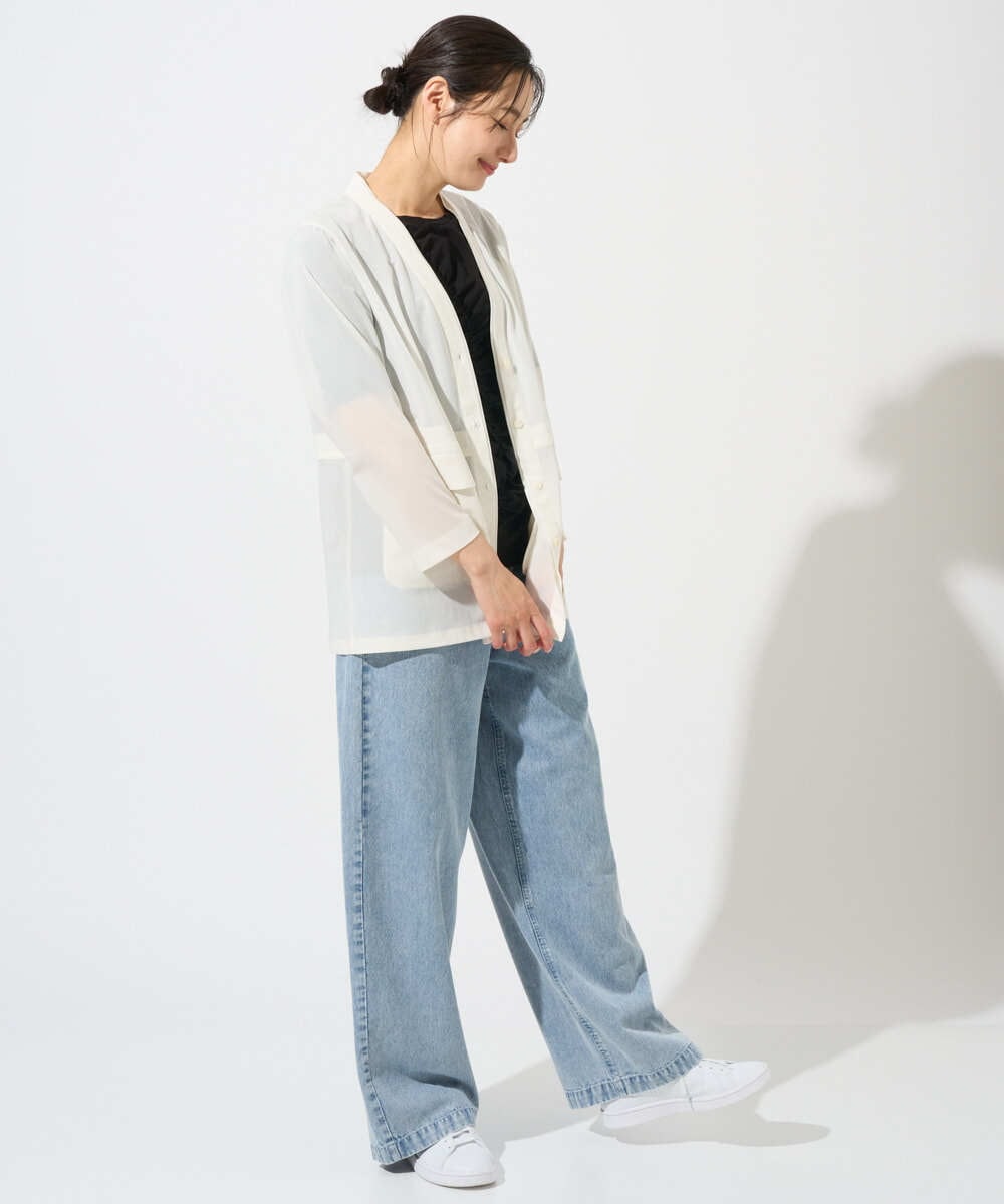 PZKGD18190 GEORGES RECH(ジョルジュ・レッシュ) シャーリングカットソー ホワイト