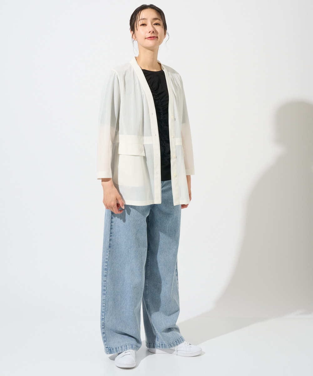 PZKGD18190 GEORGES RECH(ジョルジュ・レッシュ) シャーリングカットソー ホワイト