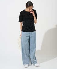 PZKGD18190 GEORGES RECH(ジョルジュ・レッシュ) シャーリングカットソー ホワイト