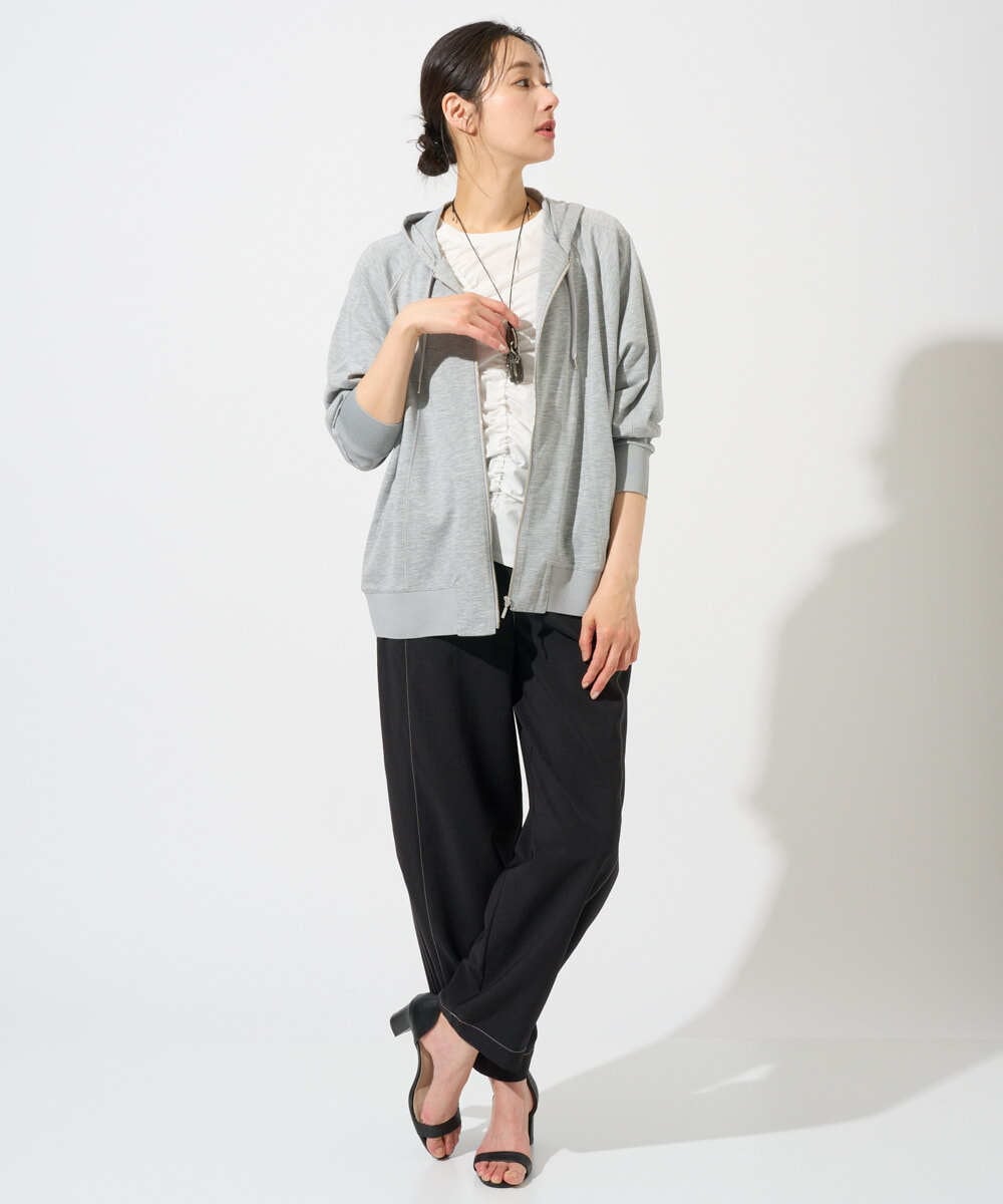 PZKGD18190 GEORGES RECH(ジョルジュ・レッシュ) シャーリングカットソー ホワイト