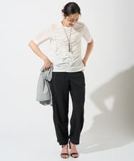 PZKGD18190 GEORGES RECH(ジョルジュ・レッシュ) シャーリングカットソー ホワイト