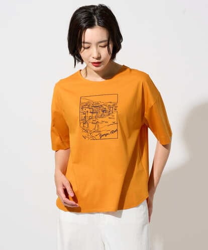 PZKGD24150 GEORGES RECH [接触冷感]ドライコットン刺繍カットソー