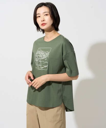 PZKGD24150  [接触冷感]ドライコットン刺繍カットソー