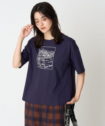 PZKGD24150 GEORGES RECH [接触冷感]ドライコットン刺繍カットソー
