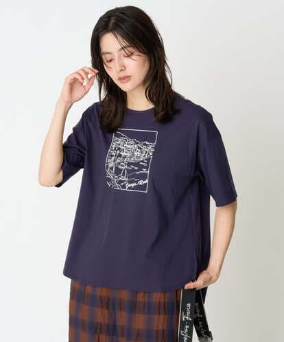 PZKGD24150 GEORGES RECH [接触冷感]ドライコットン刺繍カットソー