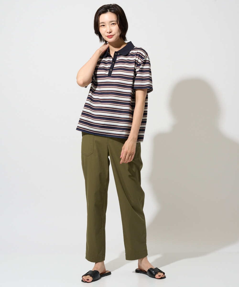 PZKGD25230 GEORGES RECH(ジョルジュ・レッシュ) マルチボーダーポロシャツ ベージュ