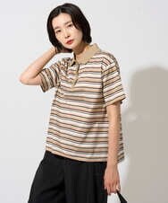 PZKGD25230 GEORGES RECH(ジョルジュ・レッシュ) マルチボーダーポロシャツ ベージュ