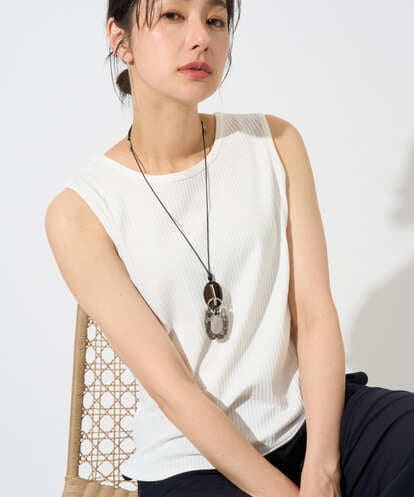 PZKGD27130 GEORGES RECH [日本製]2WAYリブタンクトップ