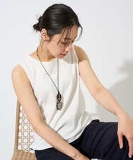 PZKGD27130 GEORGES RECH(ジョルジュ・レッシュ)  [日本製]2WAYリブタンクトップ ライトグレー