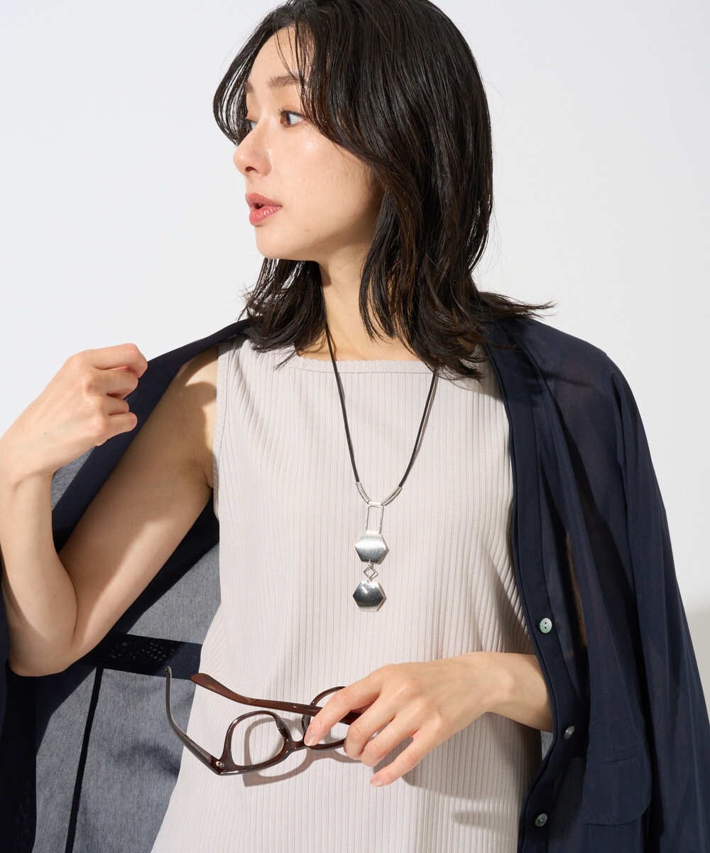 PZKGD27130 GEORGES RECH(ジョルジュ・レッシュ)  [日本製]2WAYリブタンクトップ ライトグレー