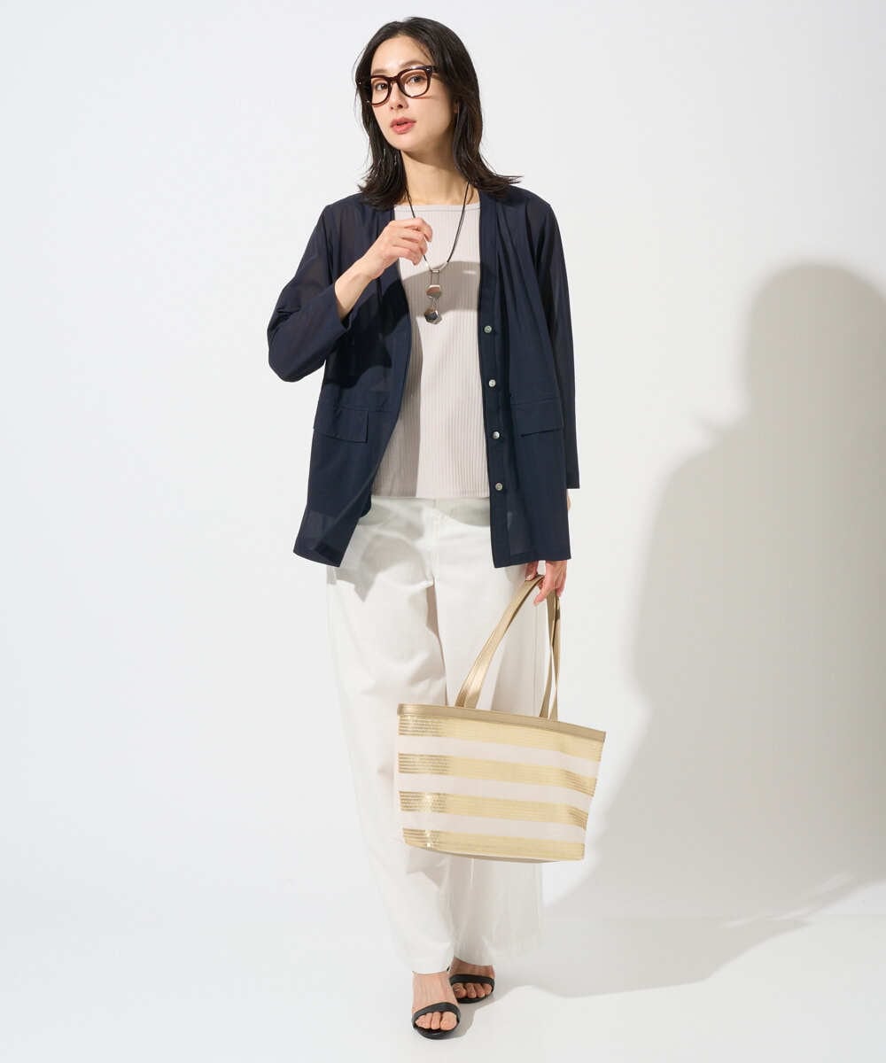 PZKGD27130 GEORGES RECH(ジョルジュ・レッシュ)  [日本製]2WAYリブタンクトップ ライトグレー