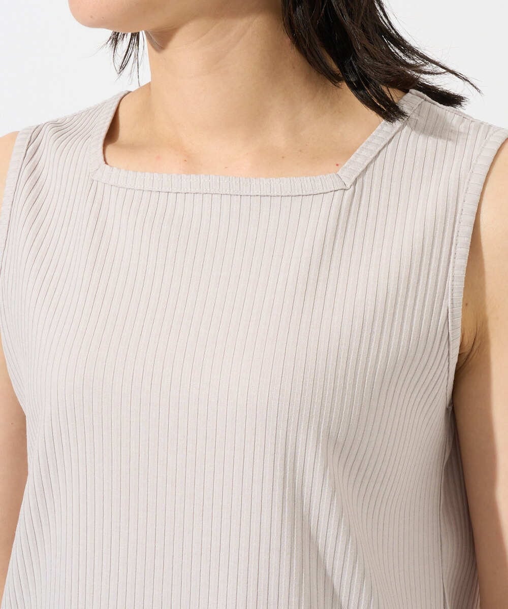 PZKGD27130 GEORGES RECH(ジョルジュ・レッシュ)  [日本製]2WAYリブタンクトップ ライトグレー