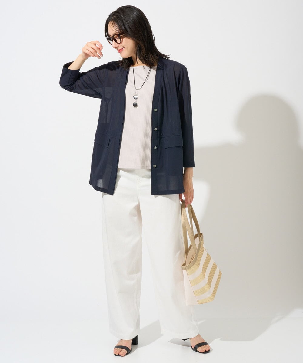 PZKGD27130 GEORGES RECH(ジョルジュ・レッシュ)  [日本製]2WAYリブタンクトップ ライトグレー