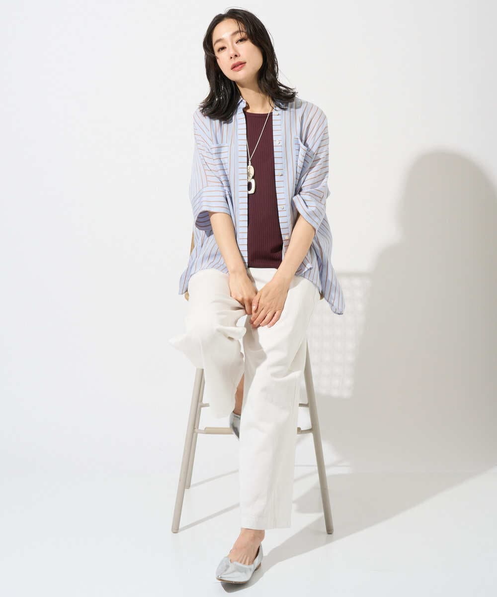 PZKGD27130 GEORGES RECH(ジョルジュ・レッシュ)  [日本製]2WAYリブタンクトップ ライトグレー