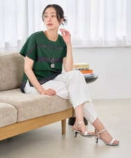 PZKGD38180 GEORGES RECH(ジョルジュ・レッシュ) [接触冷感]ドライコットンシアーボーダーカットソー カーキ