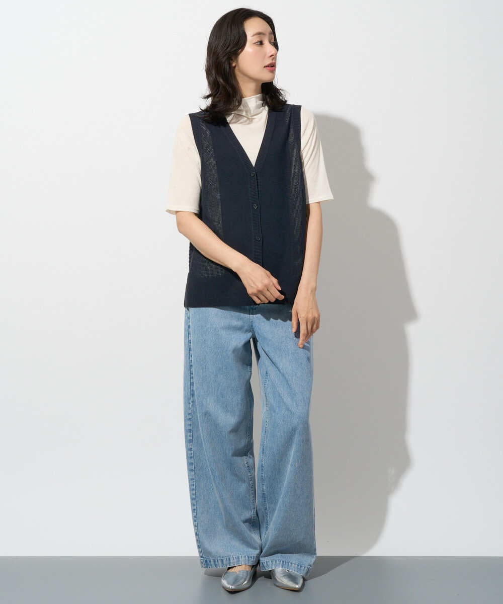 PZKGD49130 GEORGES RECH(ジョルジュ・レッシュ)  [日本製]ボトルネックセミシアーカットソー ブラウン