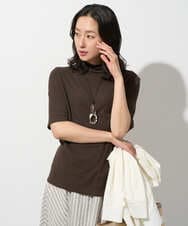 PZKGD49130 GEORGES RECH(ジョルジュ・レッシュ)  [日本製]ボトルネックセミシアーカットソー ブラウン