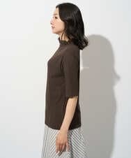 PZKGD49130 GEORGES RECH(ジョルジュ・レッシュ)  [日本製]ボトルネックセミシアーカットソー ブラウン