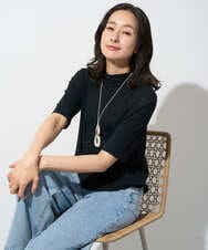 PZKGD49130 GEORGES RECH(ジョルジュ・レッシュ)  [日本製]ボトルネックセミシアーカットソー ブラック
