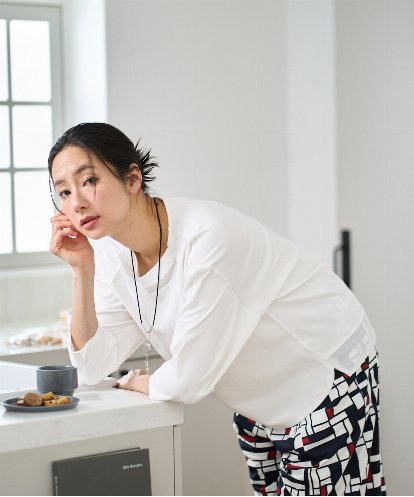 PZKGE41230 GEORGES RECH  [セットアップ対応]ドルマンスリーブシアーポンチカットソー