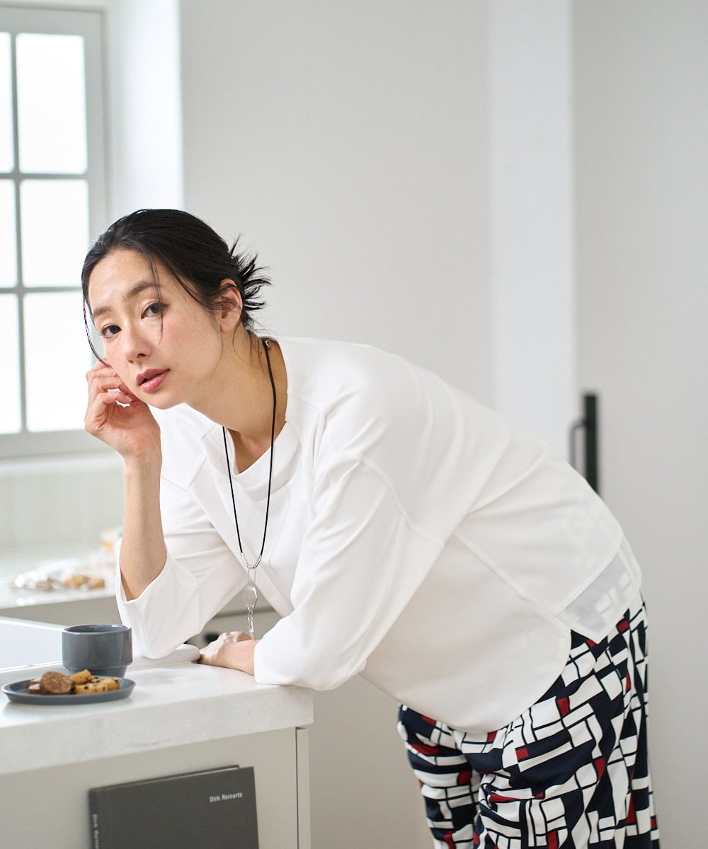 PZKGE41230 GEORGES RECH  [セットアップ対応]ドルマンスリーブシアーポンチカットソー