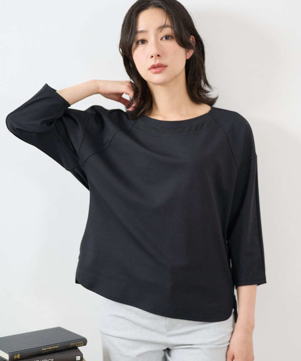 PZKGE41230 GEORGES RECH(ジョルジュ・レッシュ)  [セットアップ対応]ドルマンスリーブシアーポンチカットソー ホワイト