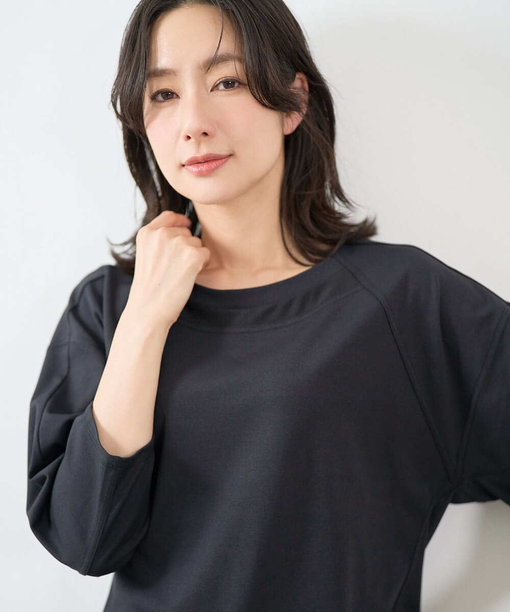 PZKGE41230 GEORGES RECH(ジョルジュ・レッシュ)  [セットアップ対応]ドルマンスリーブシアーポンチカットソー ホワイト