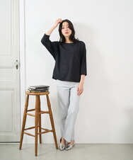 PZKGE41230 GEORGES RECH(ジョルジュ・レッシュ)  [セットアップ対応]ドルマンスリーブシアーポンチカットソー ホワイト