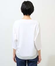 PZKGE41230 GEORGES RECH(ジョルジュ・レッシュ)  [セットアップ対応]ドルマンスリーブシアーポンチカットソー ホワイト