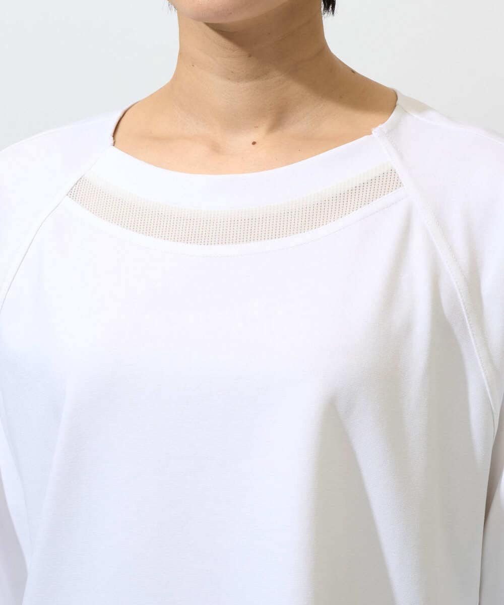 PZKGE41230 GEORGES RECH(ジョルジュ・レッシュ)  [セットアップ対応]ドルマンスリーブシアーポンチカットソー ホワイト