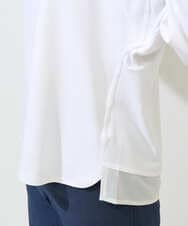 PZKGE41230 GEORGES RECH(ジョルジュ・レッシュ)  [セットアップ対応]ドルマンスリーブシアーポンチカットソー ホワイト