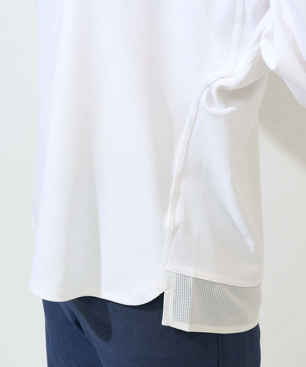 PZKGE41230 GEORGES RECH(ジョルジュ・レッシュ)  [セットアップ対応]ドルマンスリーブシアーポンチカットソー ホワイト