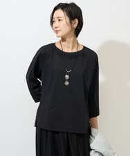 PZKGE41230 GEORGES RECH(ジョルジュ・レッシュ)  [セットアップ対応]ドルマンスリーブシアーポンチカットソー ブラック