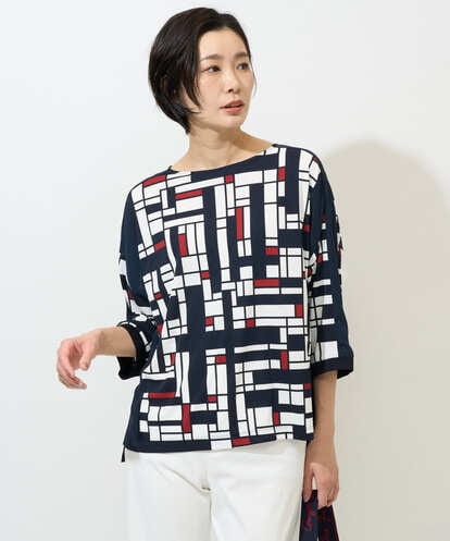 PZKGE42360  トリコロールドルマンスリーブカットソー