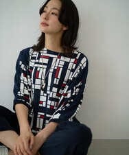 PZKGE42360 GEORGES RECH(ジョルジュ・レッシュ) トリコロールドルマンスリーブカットソー レッド系