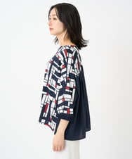 PZKGE42360 GEORGES RECH(ジョルジュ・レッシュ) トリコロールドルマンスリーブカットソー レッド系