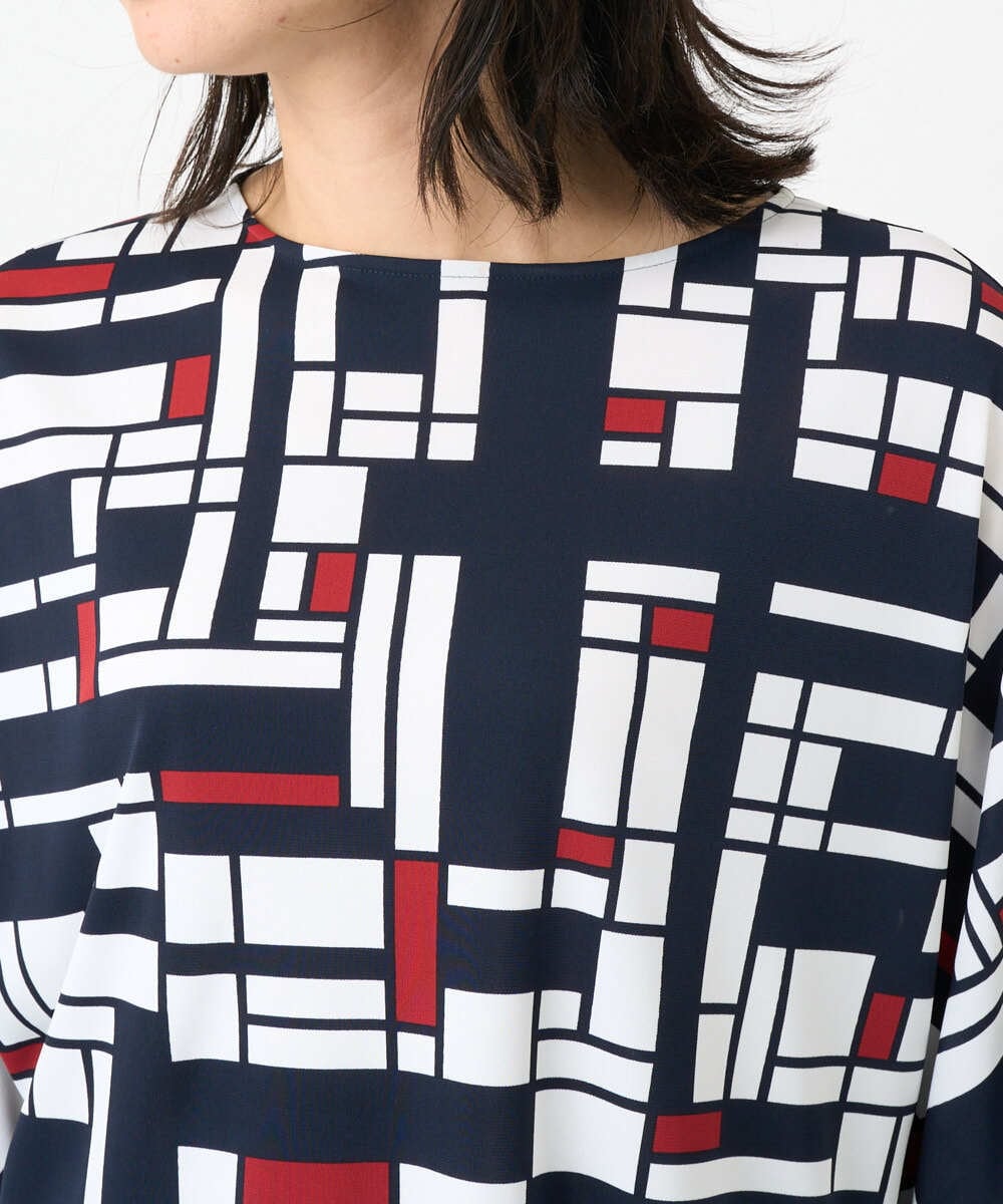 PZKGE42360 GEORGES RECH(ジョルジュ・レッシュ) トリコロールドルマンスリーブカットソー レッド系